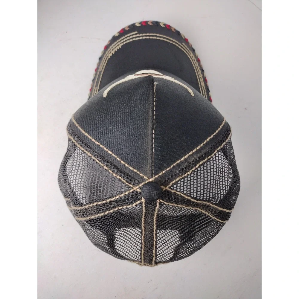 Cruel Denim Hat Adult One Size Adjustable Snap Back Black Mesh Trucker Baseball